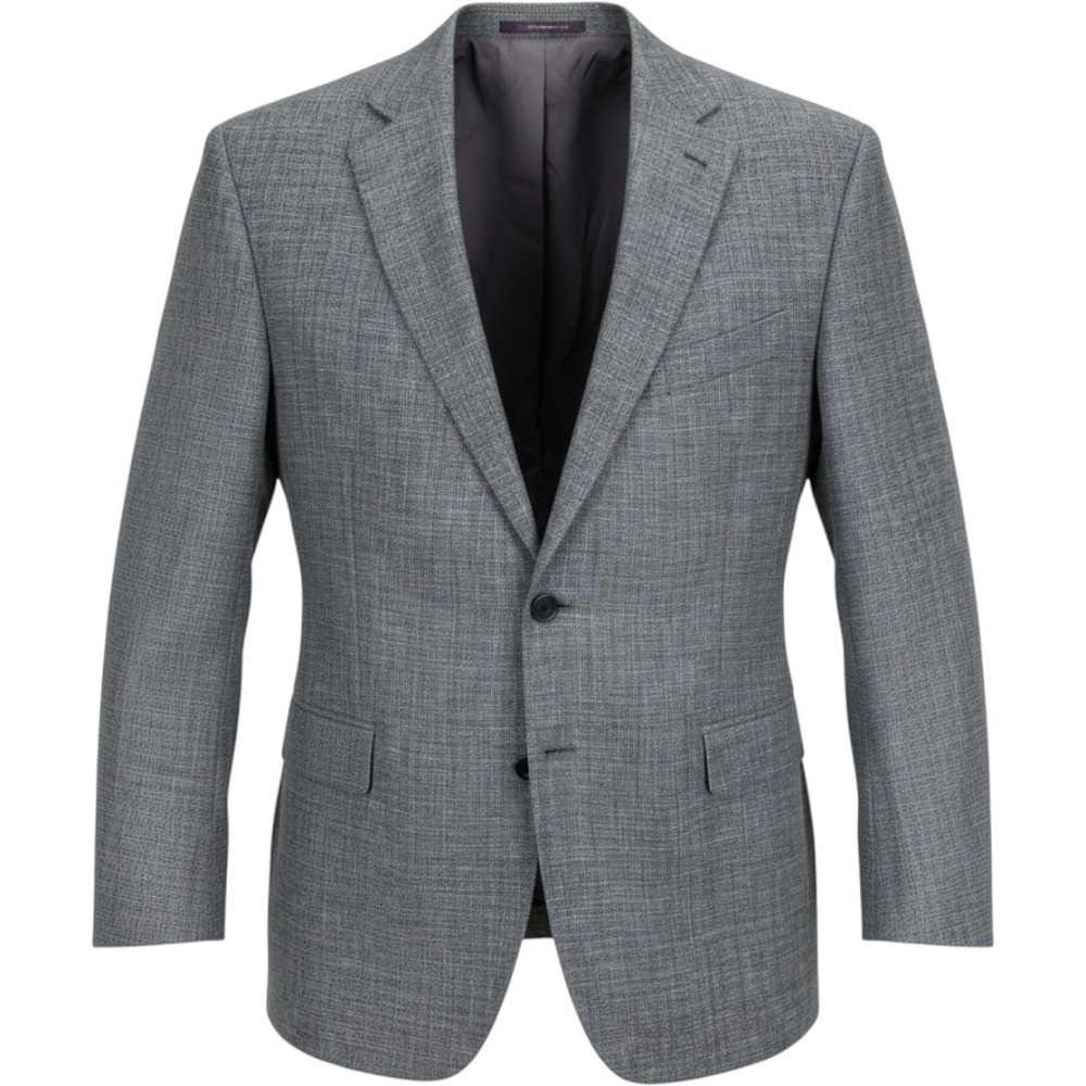 Joseph Abboud Heritage Blazer 46R Guabello Wool Linen Gray Sport Coat Italy